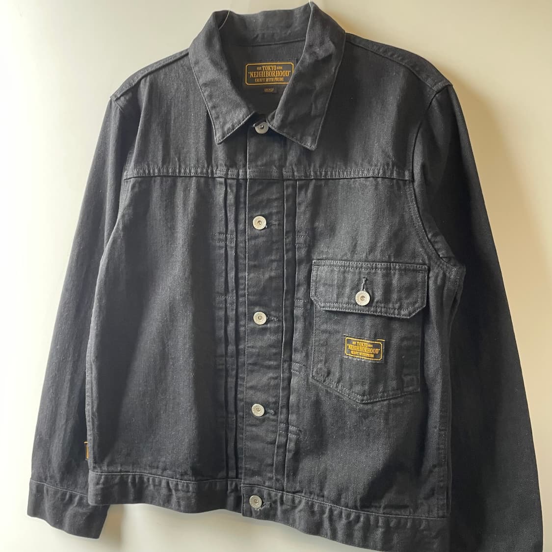 네이버후드 타입1 블랙 데님 트러커자켓 상품이미지3