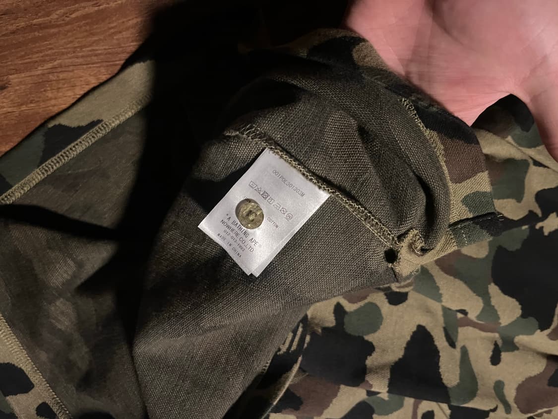25ss 베이프 카모 자카드 로고 폴로 카라티 L 상품이미지5