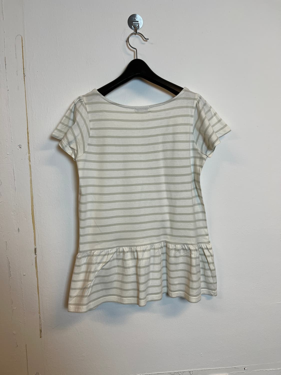 T081 EARTH MUSIC  화이트 스트라이프 반팔탑 F 상품이미지2