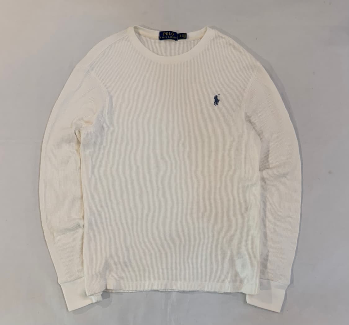 폴로 랄프로렌 와플 써멀 롱슬리브 긴팔티 화이트 상품이미지1
