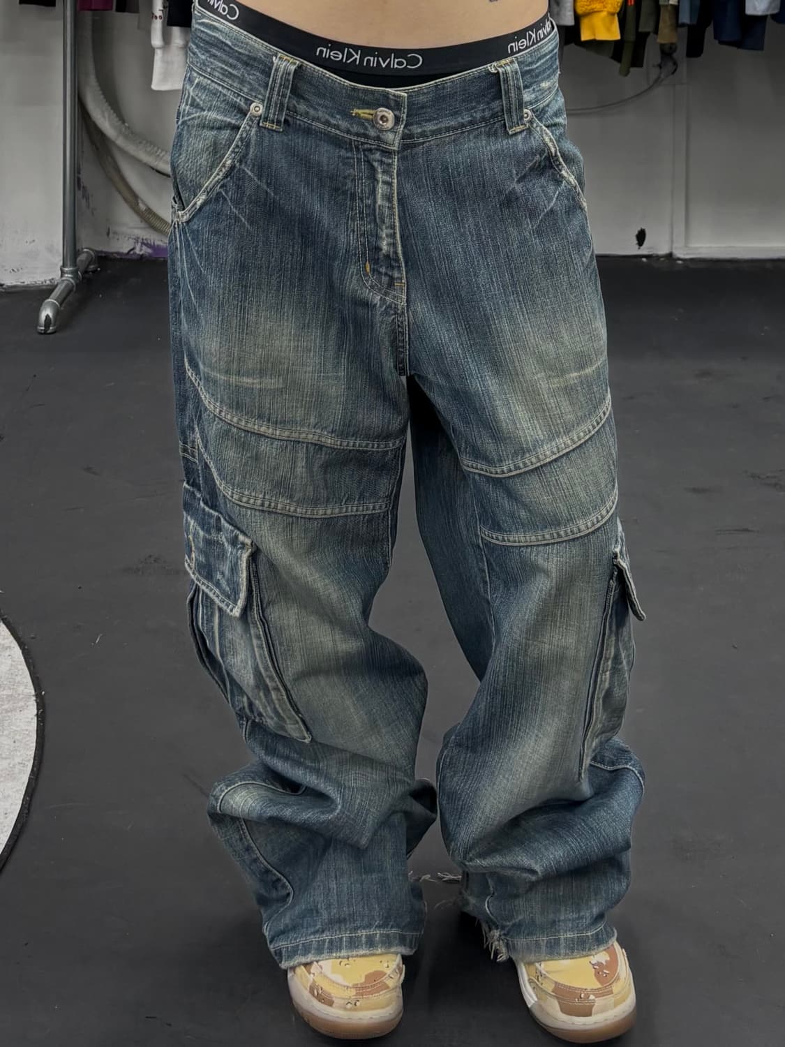 디키즈 워시드 데님 카고팬츠 상품이미지2