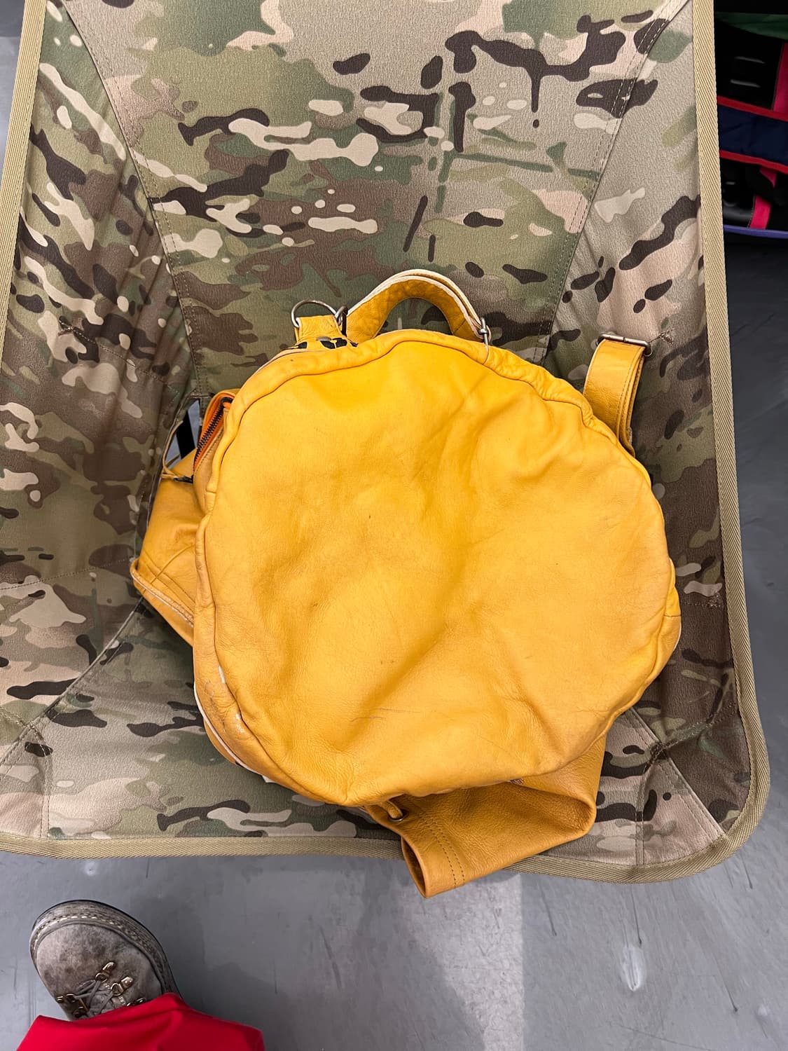 1990s AMECO 아메코 레더 밀리터리 더플백 럭색 백팩 상품이미지7