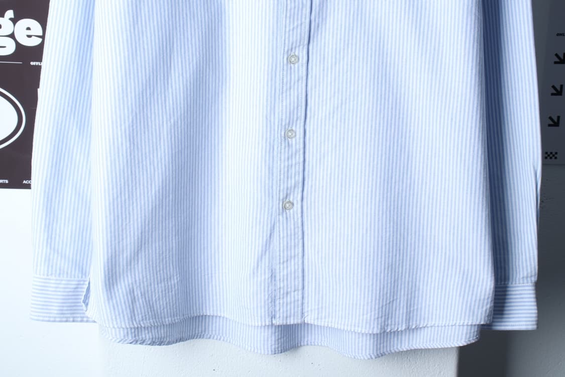 (XL-2XL) 스파오 셔츠 남방 옥스포드 스트라이프 연블루-H32353 상품이미지4