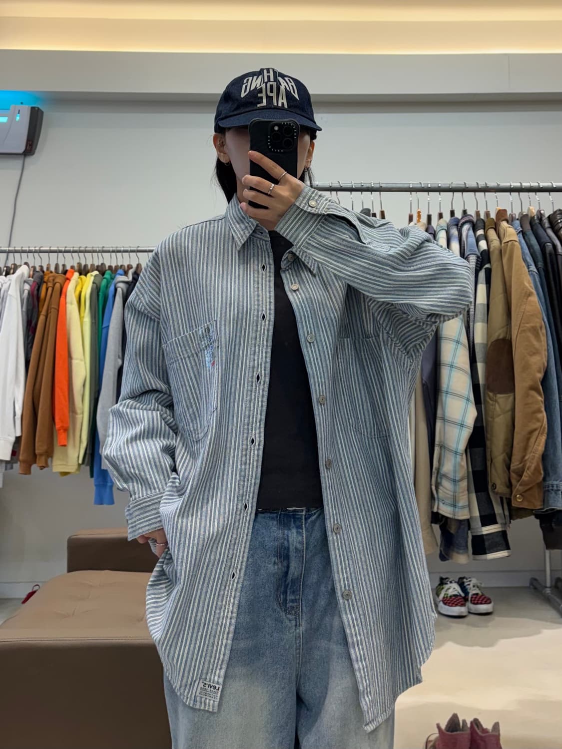 00s 리바이스 스트라이프 듀얼포켓 셔츠 상품이미지7