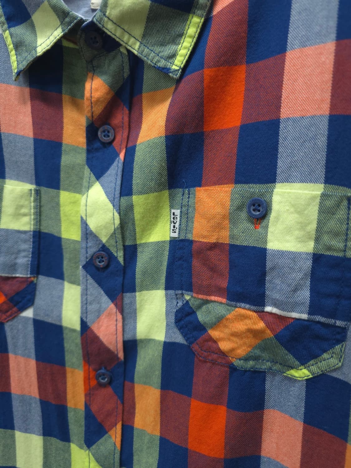 리바이스 화이트탭 멀티 컬러 체크 긴팔 셔츠 (66~66반) 상품이미지3