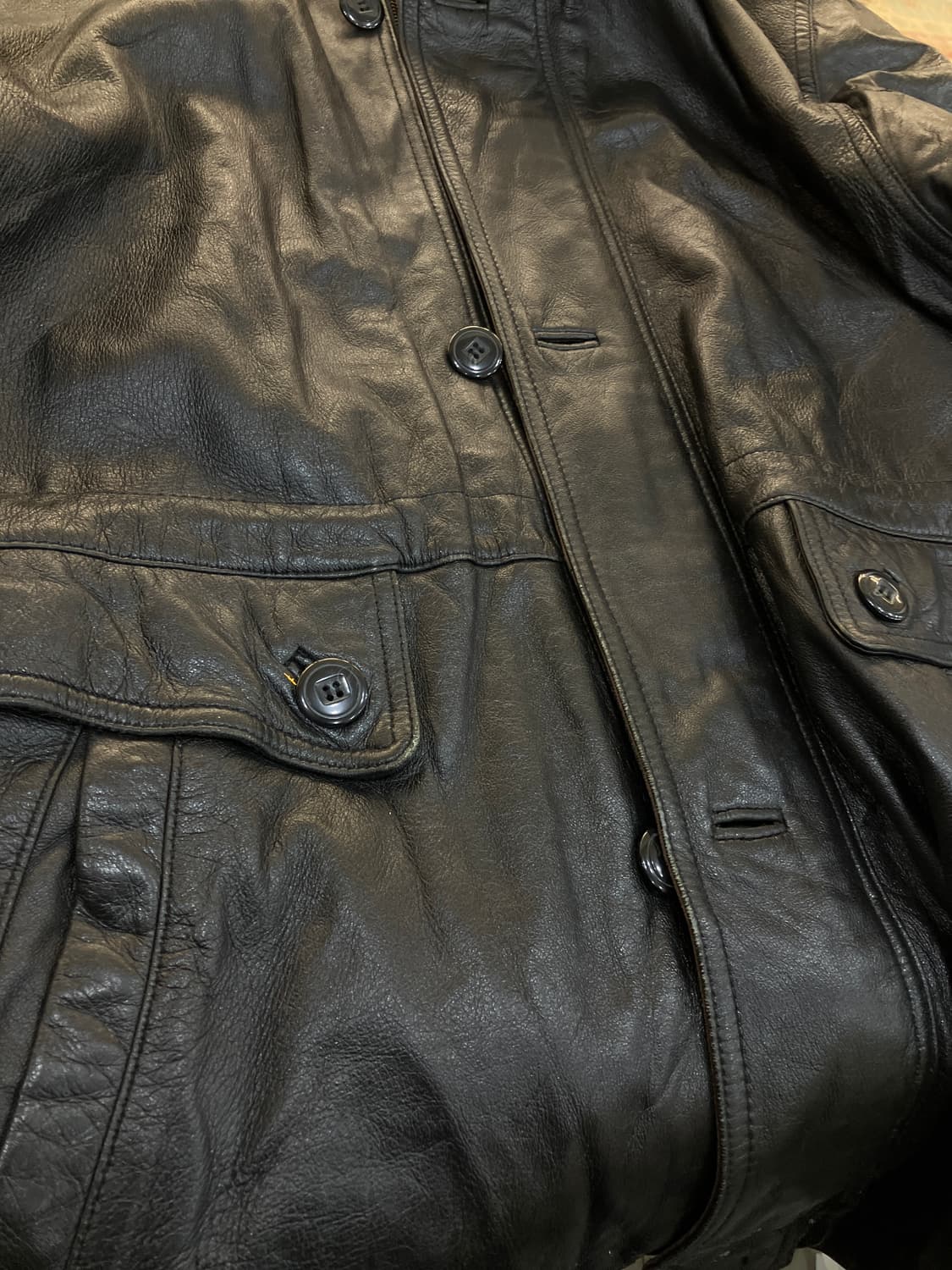 지아니 발렌티노 블랙 양가죽 카코트 L 상품이미지4