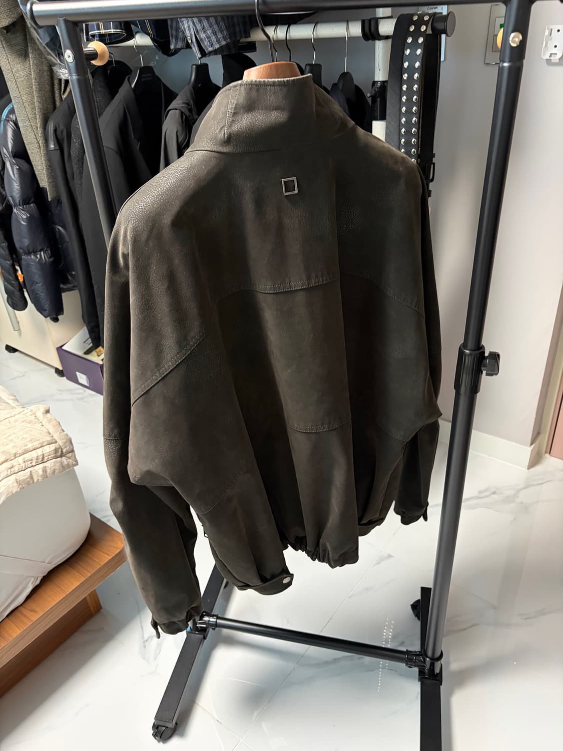 [50] 우영미 25FW 소프트 하이넥 레더 자켓 상품이미지3
