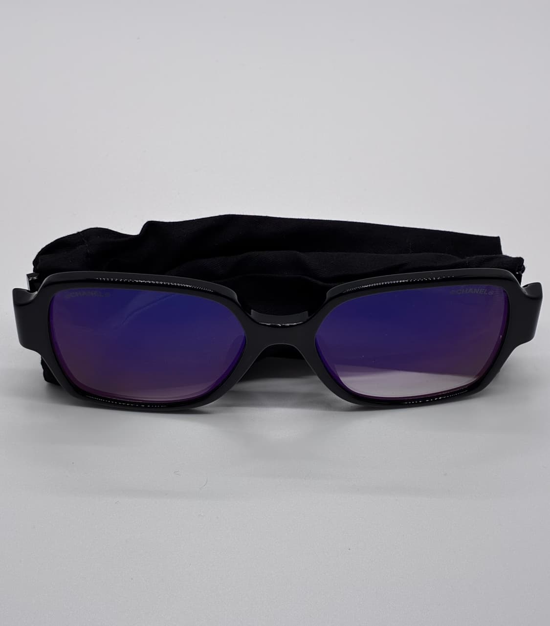 샤넬 블루 라이트 스퀘어 프레임 안경 상품이미지2