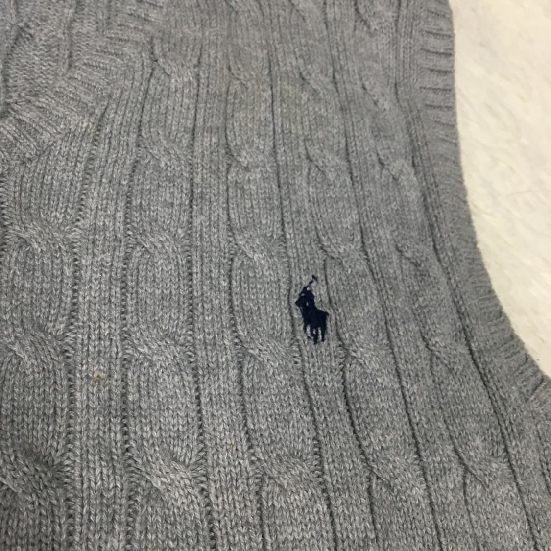 폴로 여성 꽈배기 니트 조끼 CC13 상품이미지2