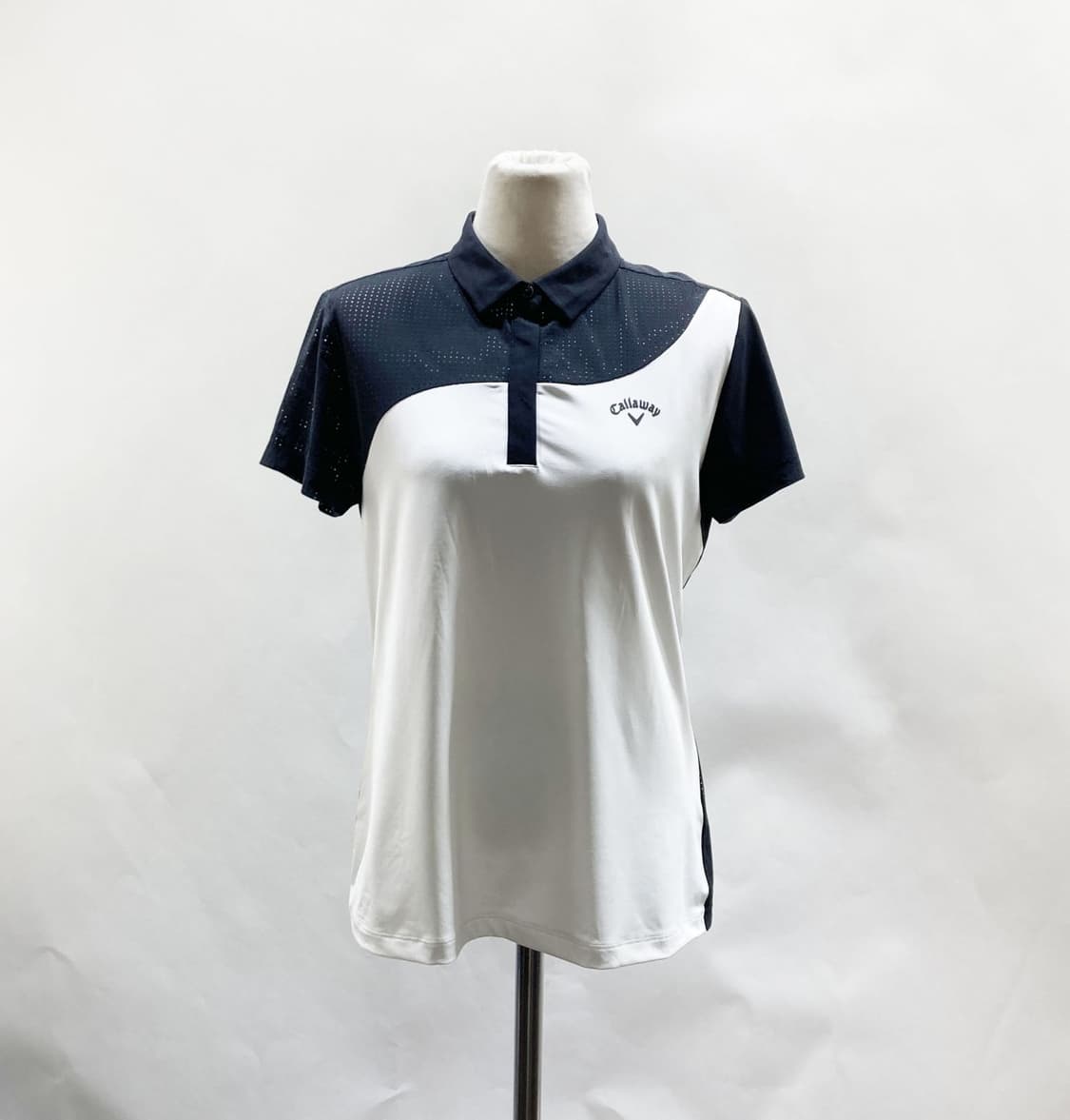 캘러웨이 여성골프반팔 블랙화이트 M 진스센스 상품이미지1