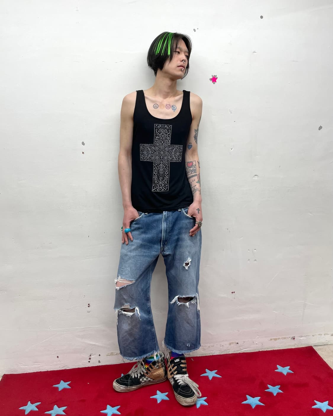 Cross Cubic Black Basic Sleeveless  상품이미지5