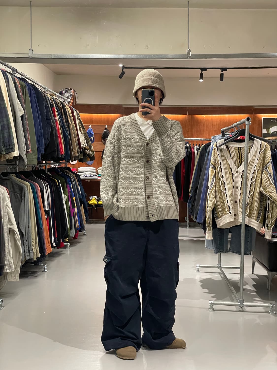 빈티지 V넥 가디건   상품이미지4