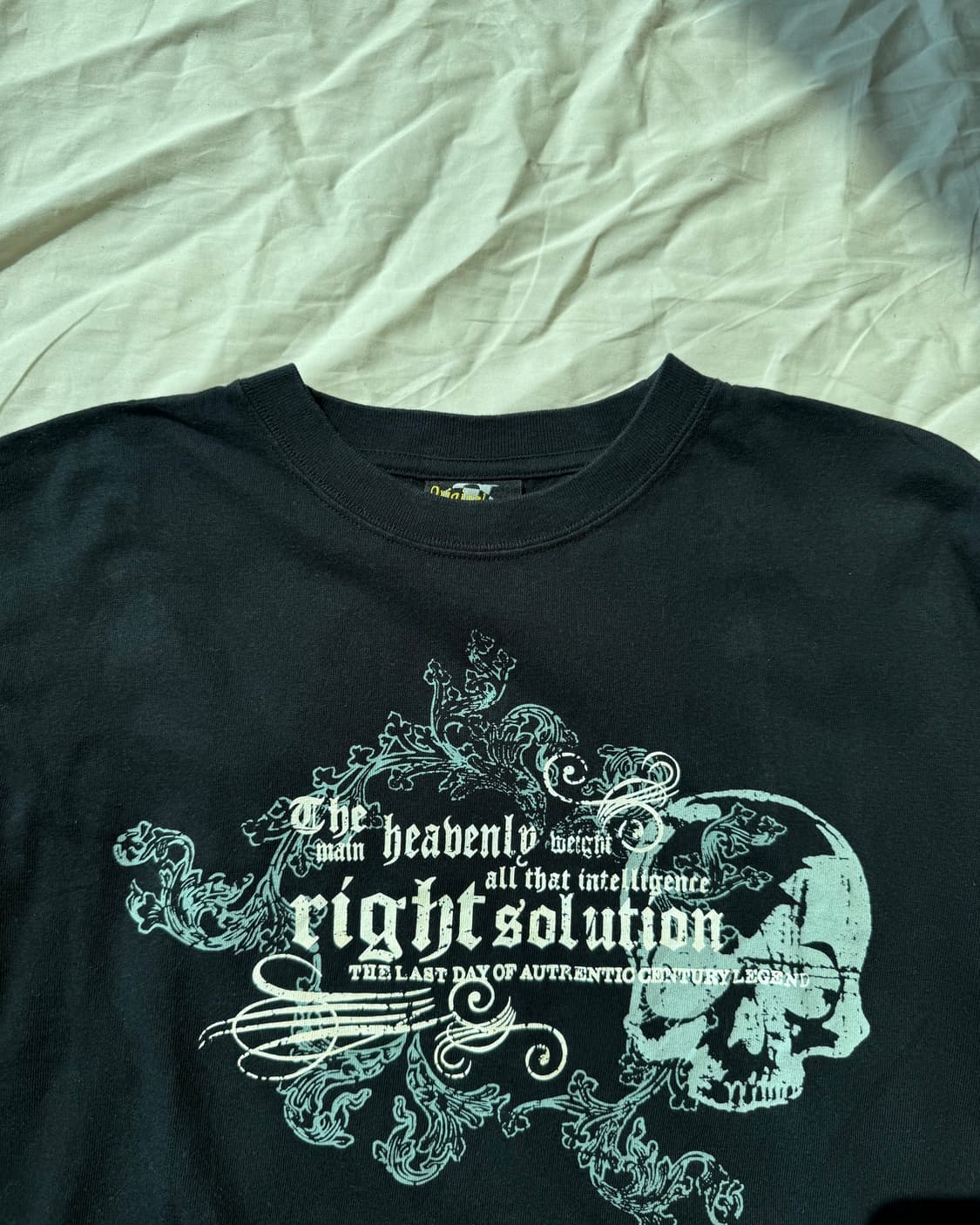 빈티지 스컬 그래픽 티셔츠 블랙 스트릿 y2k 상품이미지1