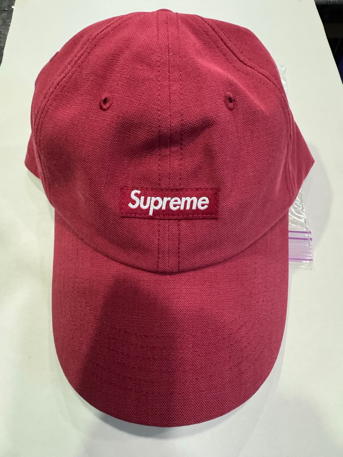 슈프림 코듀라 스몰 박스 6-패널 캡 버건디 (22FW) 상품이미지3