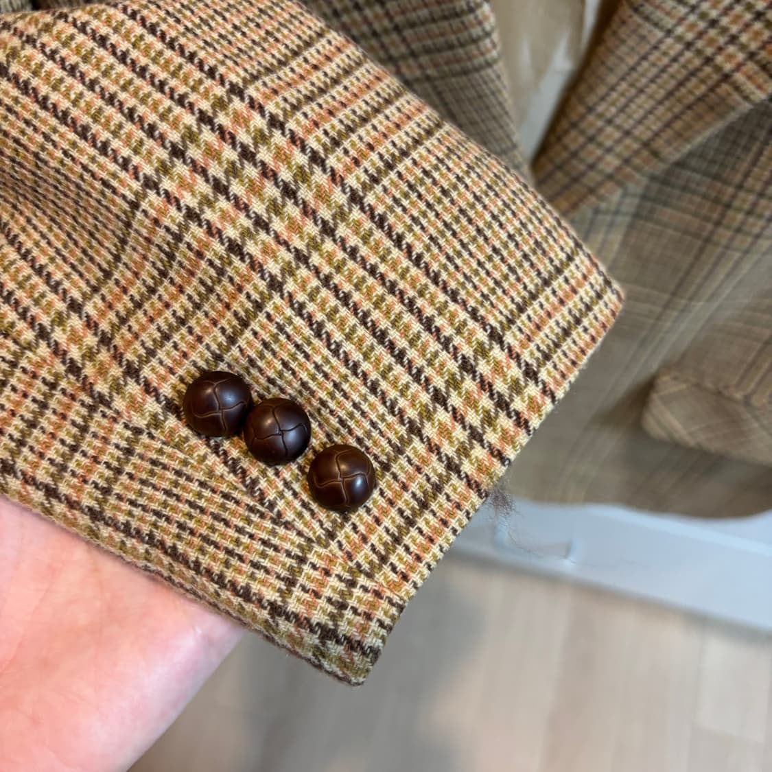 (일본제) 빈티지한 울혼방 체크 자켓 상품이미지6