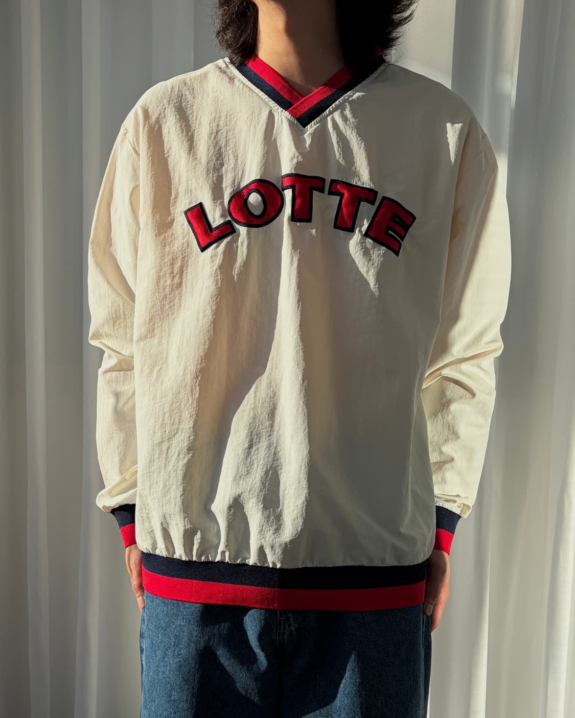 [XL]롯데 자이언츠 우븐 웜업 바람막이 상품이미지1