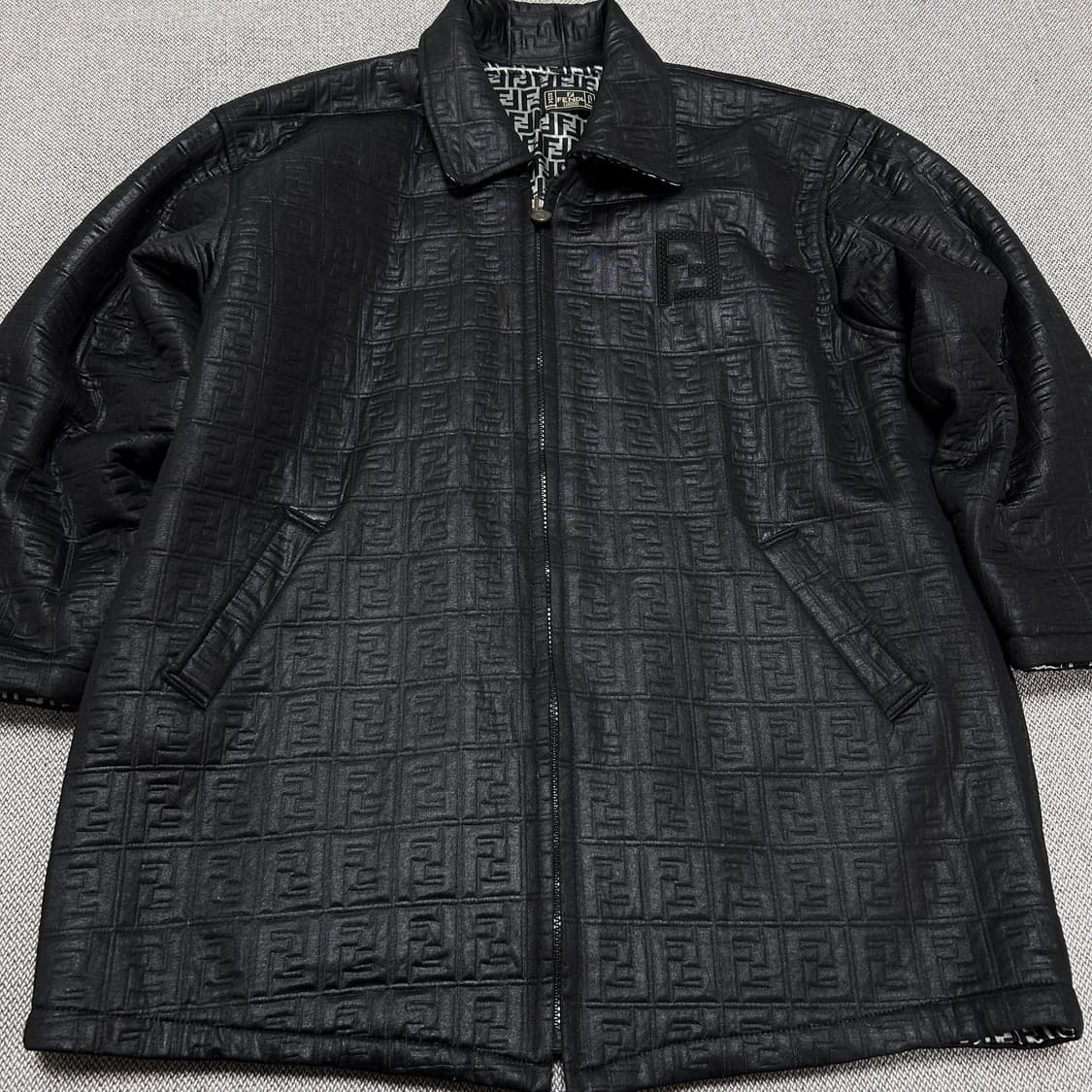 펜디 90s 주카패턴 코트자켓(실측L) 상품이미지3