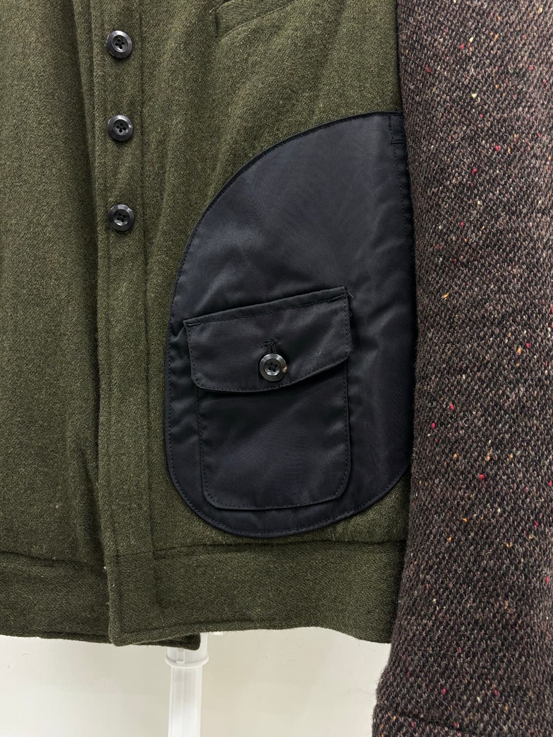 빈티지 카키 하이넥 울 자켓 상품이미지9