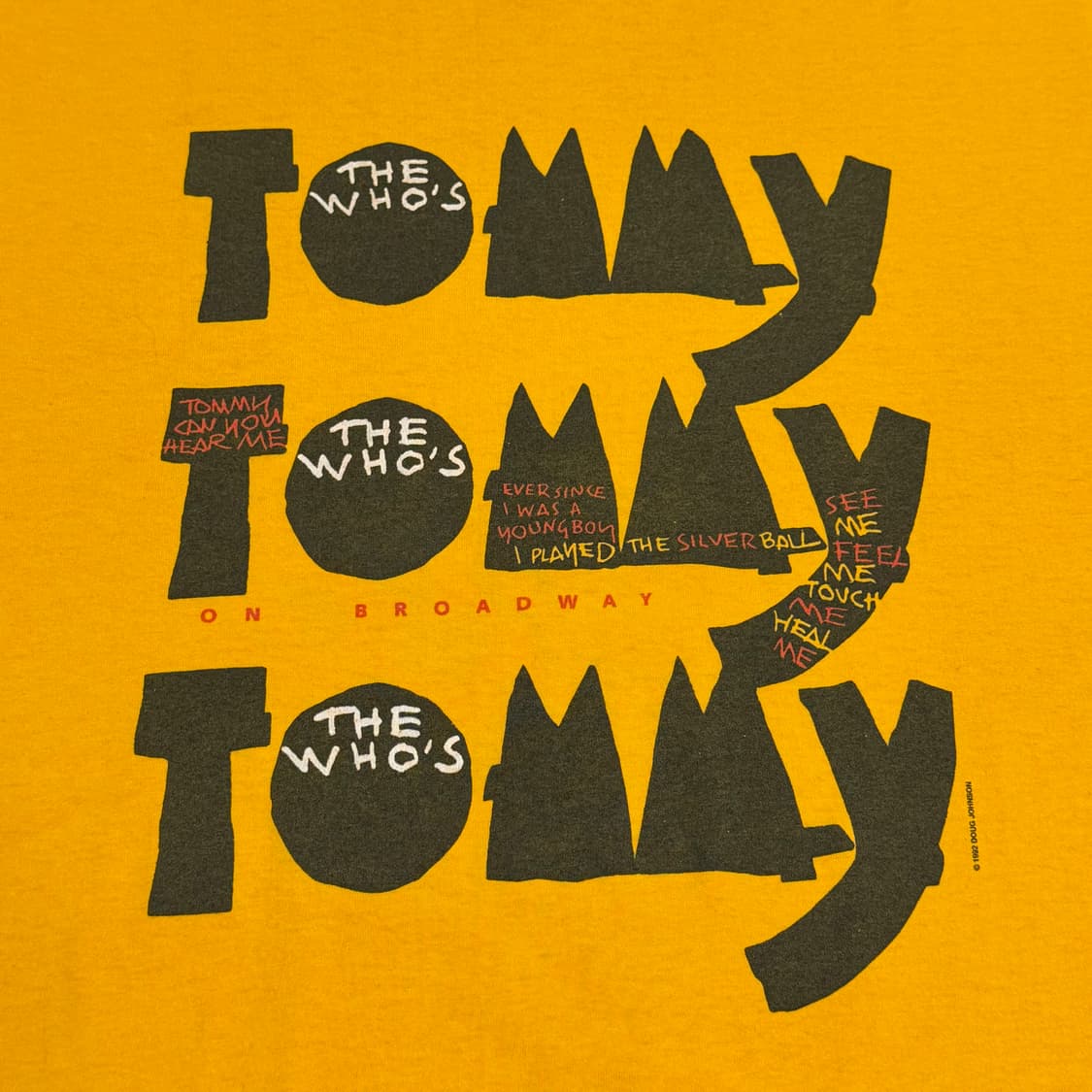 빈티지 90s 더후 The Who Tommy Broadway 티셔츠 상품이미지3