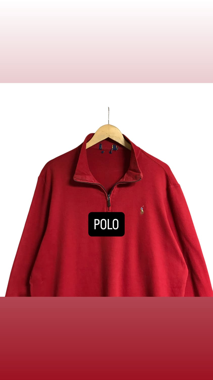 폴로 랄프로렌 정품 면코튼 반집업 상품이미지1