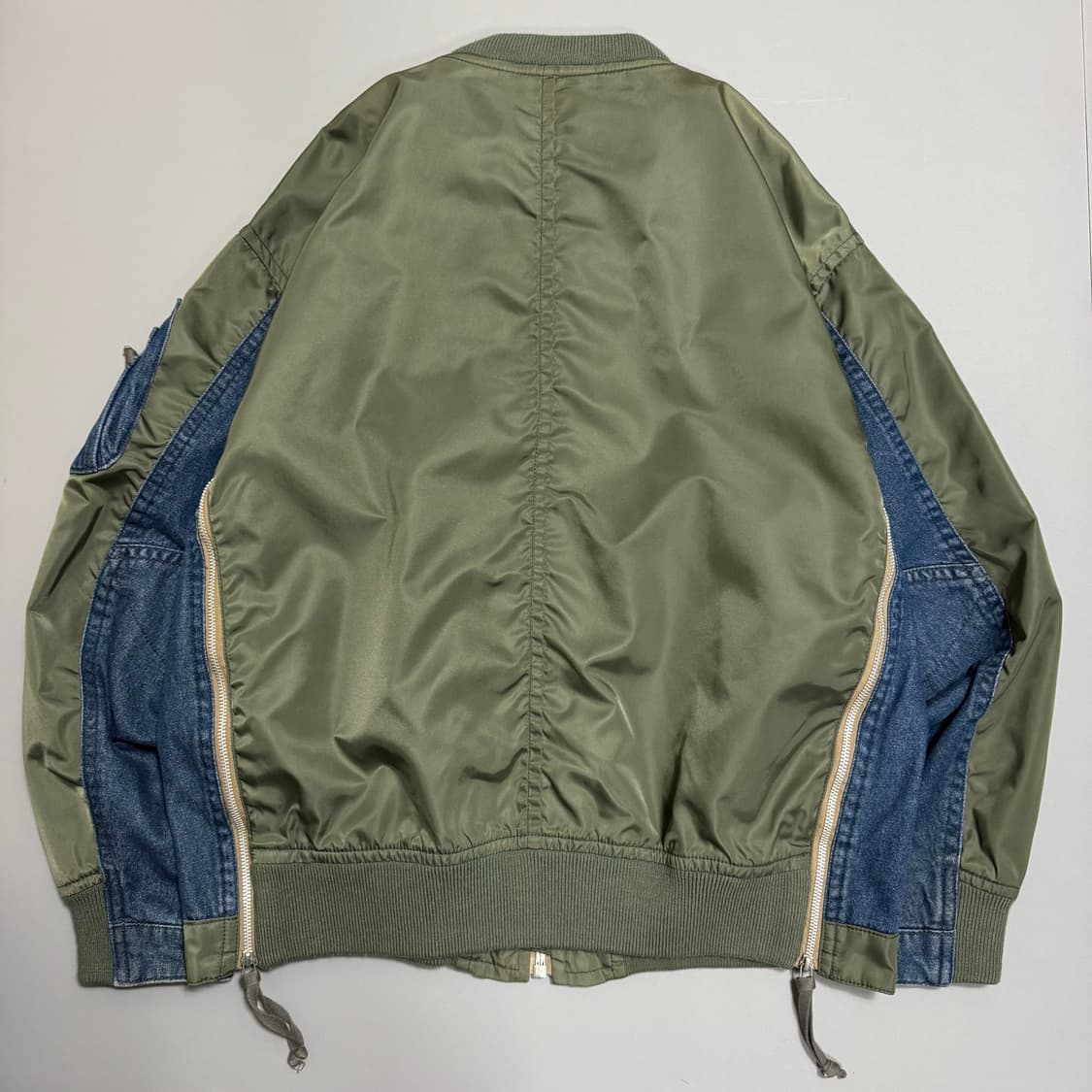 아비렉스 TRIP BLUE 올리브 인디고 데님 MA-1 플라이트 자켓 상품이미지8