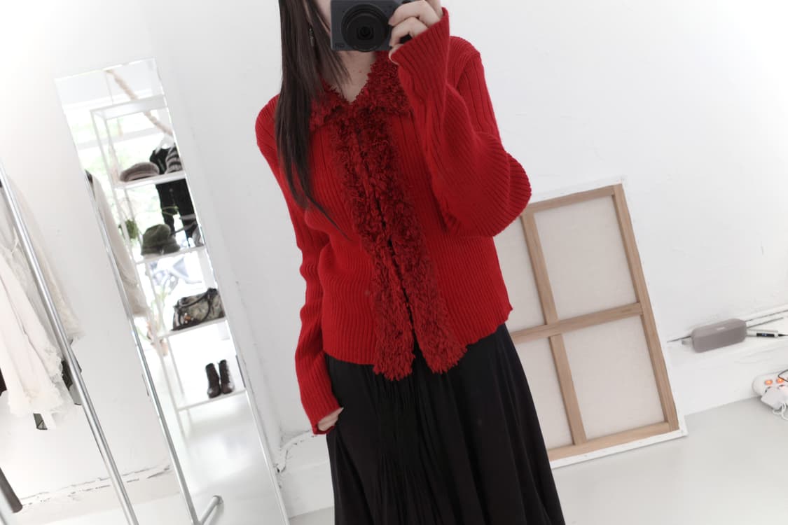 fringe knit cardigun 상품이미지5