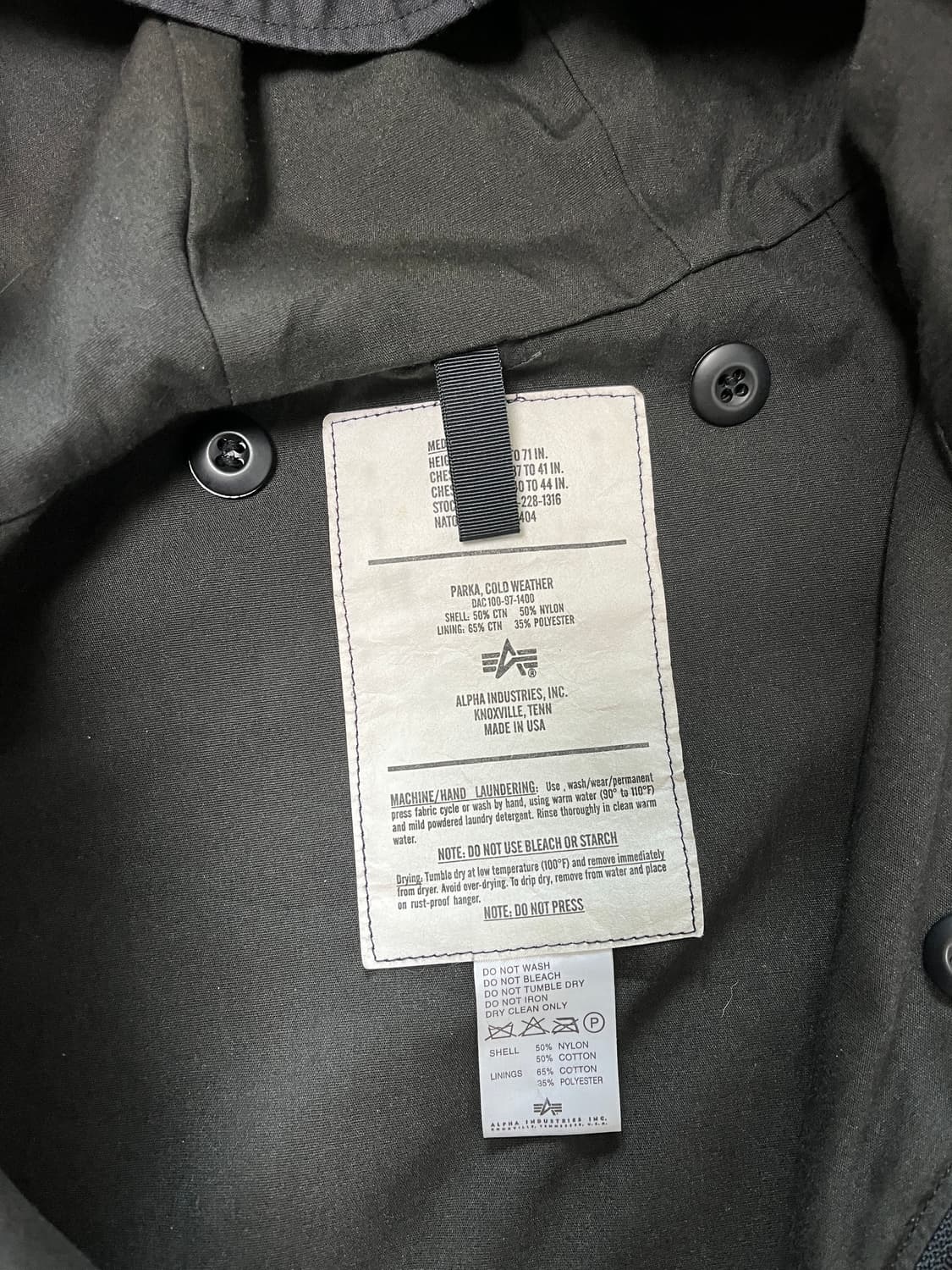 알파 인더스트리 야상 파카 상품이미지3