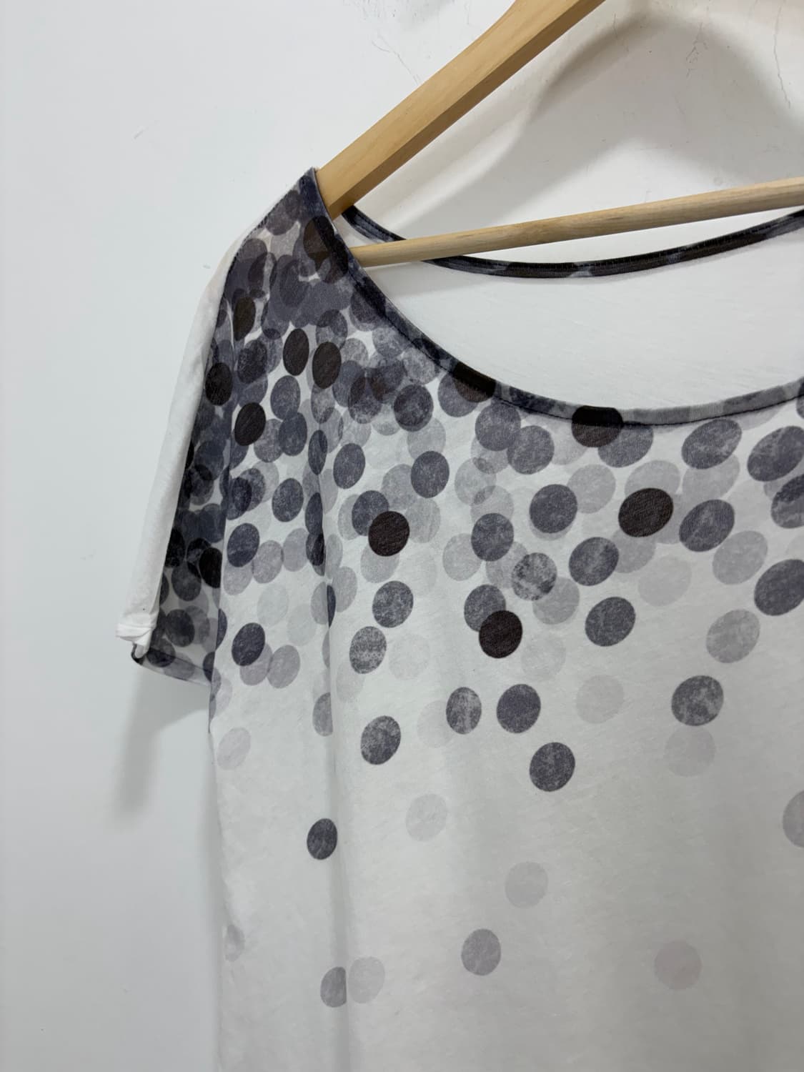 요지 야마모토 Y’s 도트 땡땡이 반팔티셔츠 상품이미지5