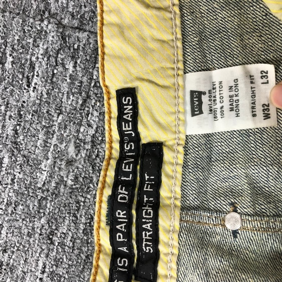 리바이스 정품 커브드 사선 데님팬츠 상품이미지10