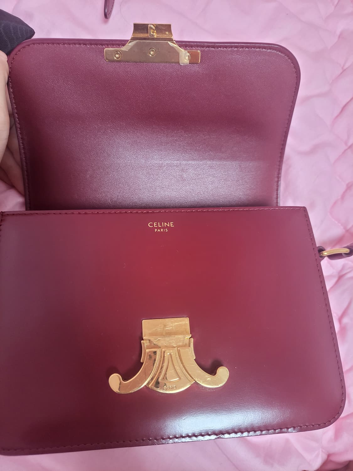 정품)급처상태좋음!셀린느 트리옹프 트리오페 틴 크로스백 가방 숄더백 상품이미지4