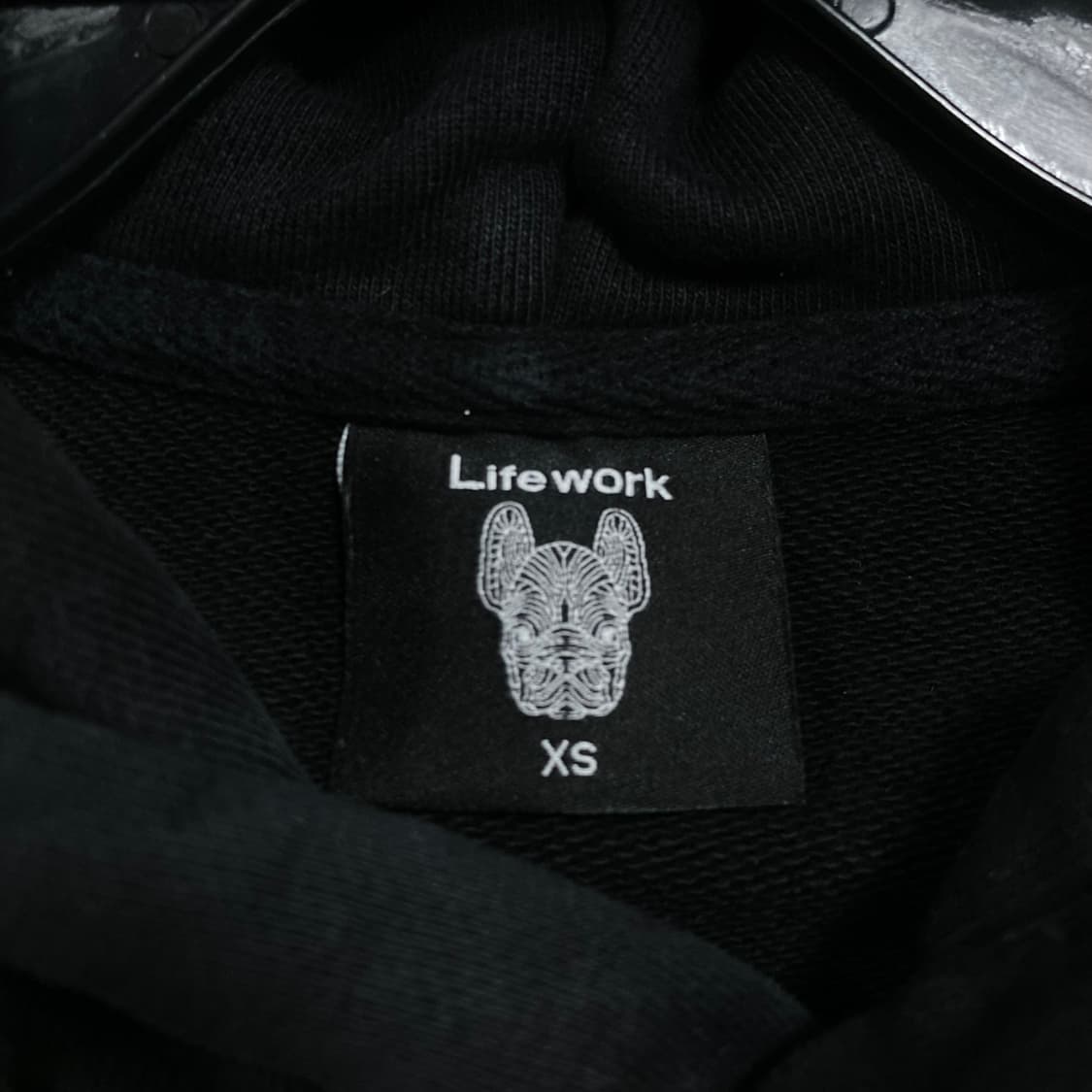 라이프워크 빅로고 블랙 후드티 상품이미지3