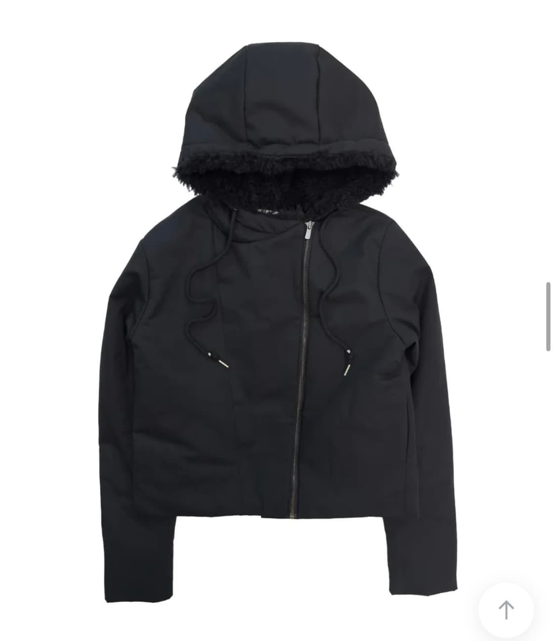 우화 모피 후드 크롭 패딩(FUR HOOD CROP PADDING) 상품이미지1