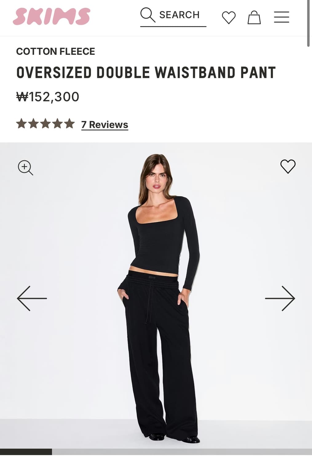 스킴스 오버사이즈 더블 웨이스트벤드 팬츠 상품이미지1