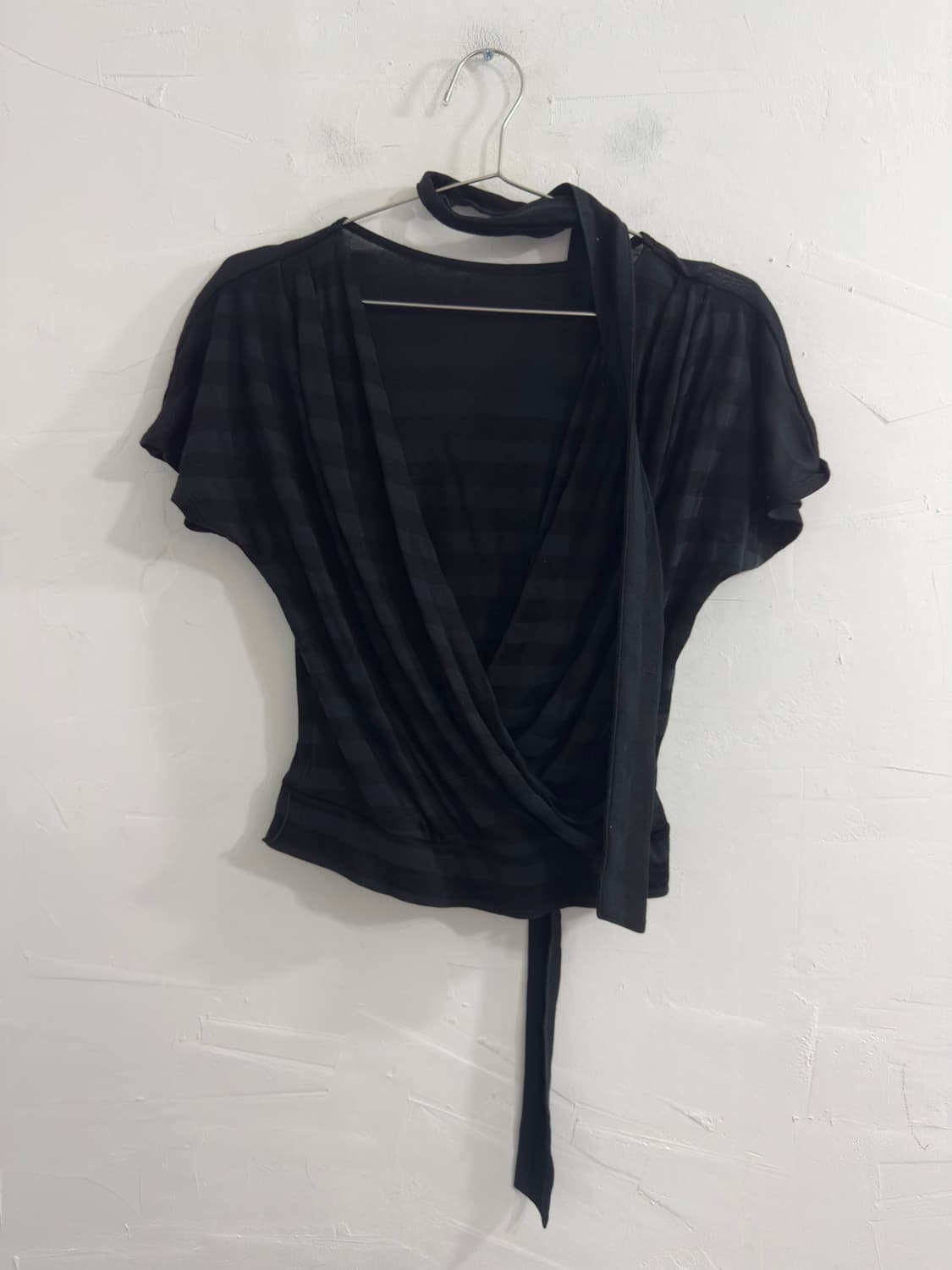 comme ca stripe wrap top 상품이미지1