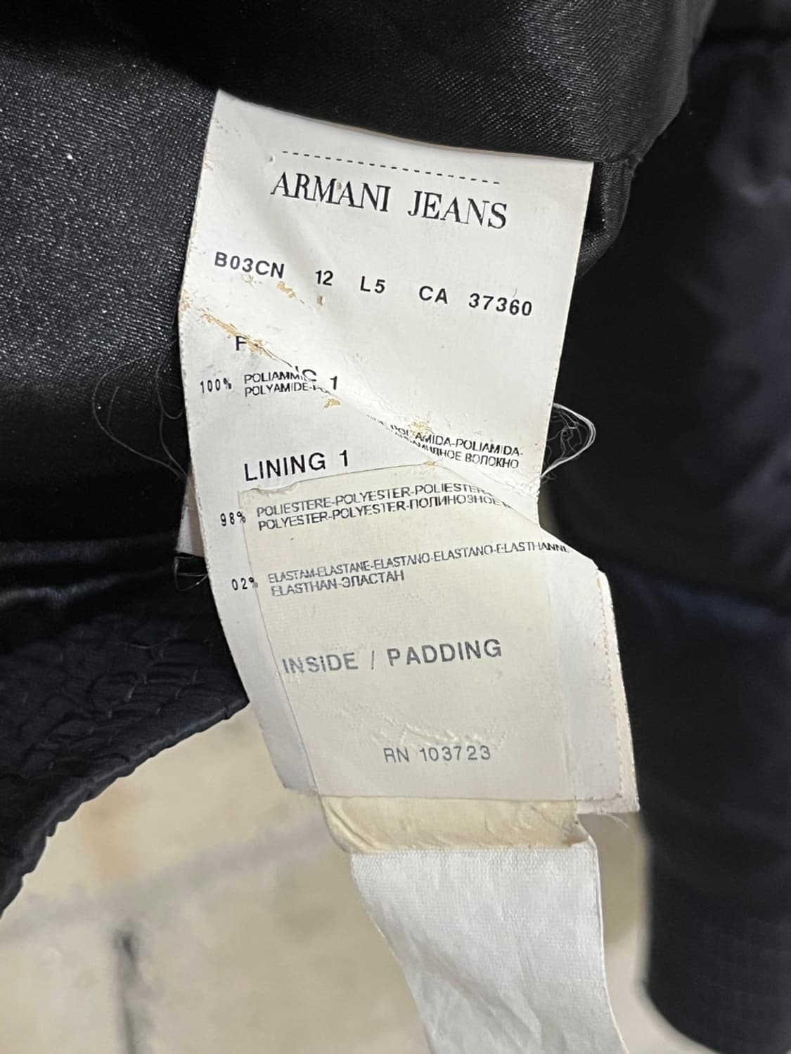 아르마니 진스 퀼팅 크롭 자켓 상품이미지7