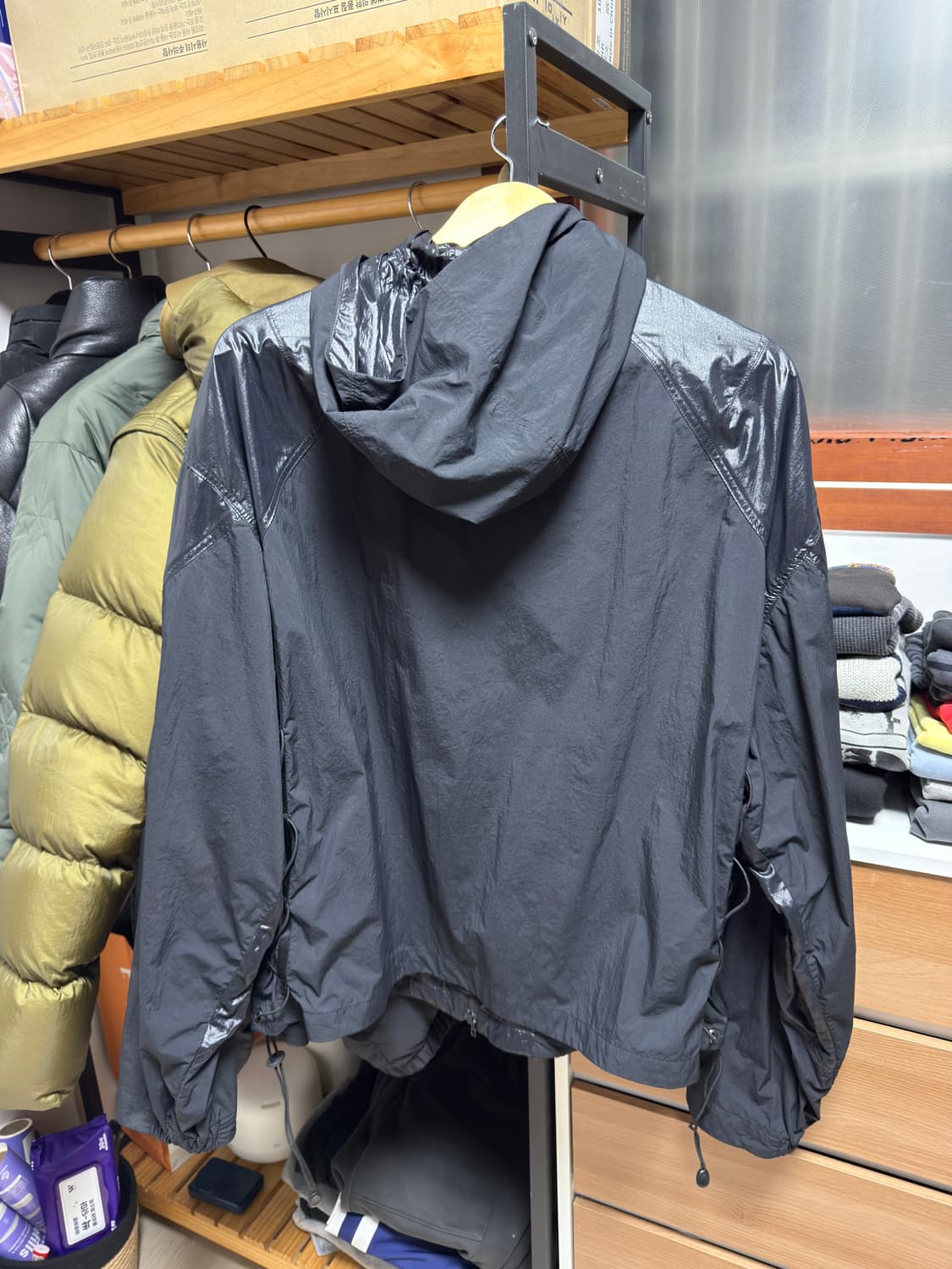 아워레가시 레트로스펙 바람막이 블랙 상품이미지2