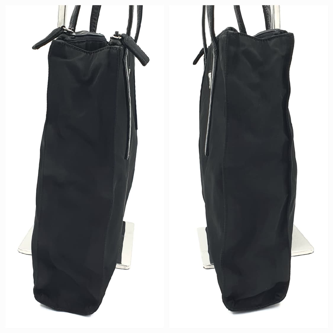 프라다 삼각로고 리나일론 블랙 미듐 숄더백 상품이미지3