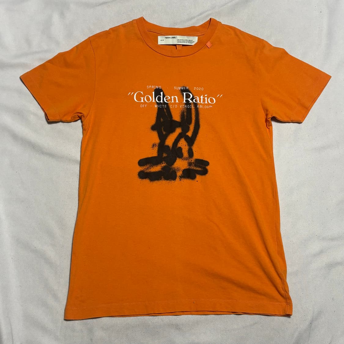 M 오프화이트 오렌지 반팔 상품이미지2