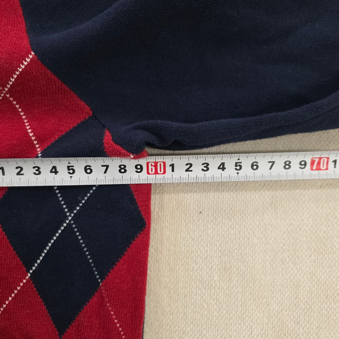 [XL] 타미힐피거 아가일 패턴 니트 0210J 상품이미지5