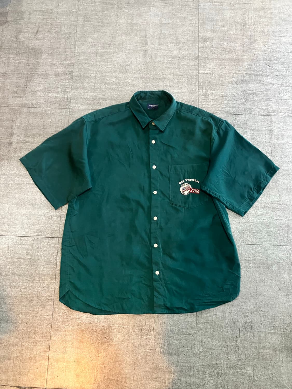 일본빈티지 Backnumber 올드스쿨스트릿 백로고 반팔셔츠 상품이미지1