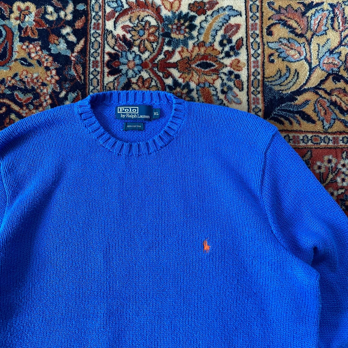 🌊Polo cotton knit bright blue 상품이미지2