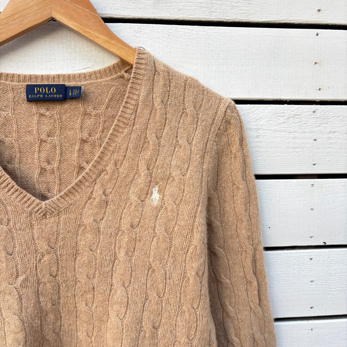 Polo 폴로 울 캐시미어 브이넥 니트 상품이미지4