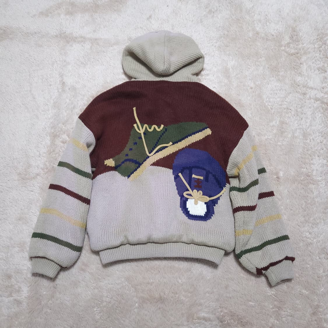 빈티지 니트후드집업 m  상품이미지2