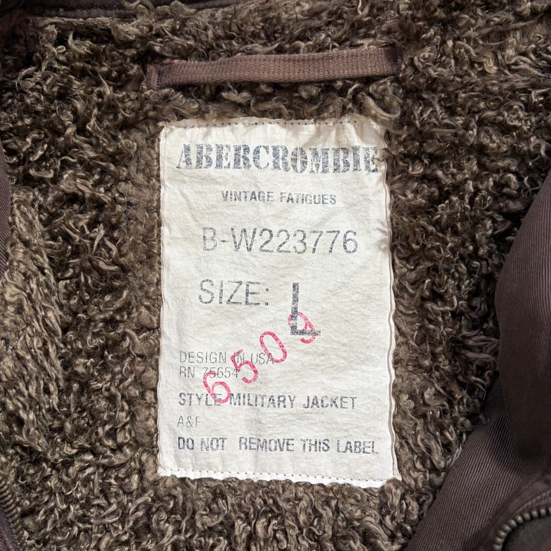 00s 아베크롬비 브라운 빈티지 M-65 야상 자켓(L) 상품이미지7