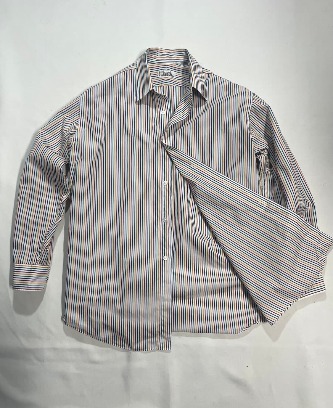 90‘s 에르메스 스트라이프 셔츠 상품이미지1