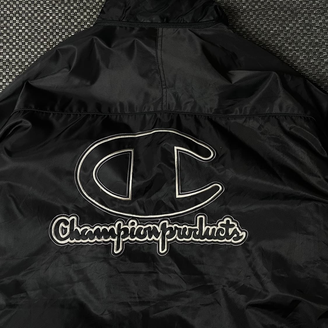 챔피온 블랙 빅로고 양털 돕바 롱 자켓 상품이미지6