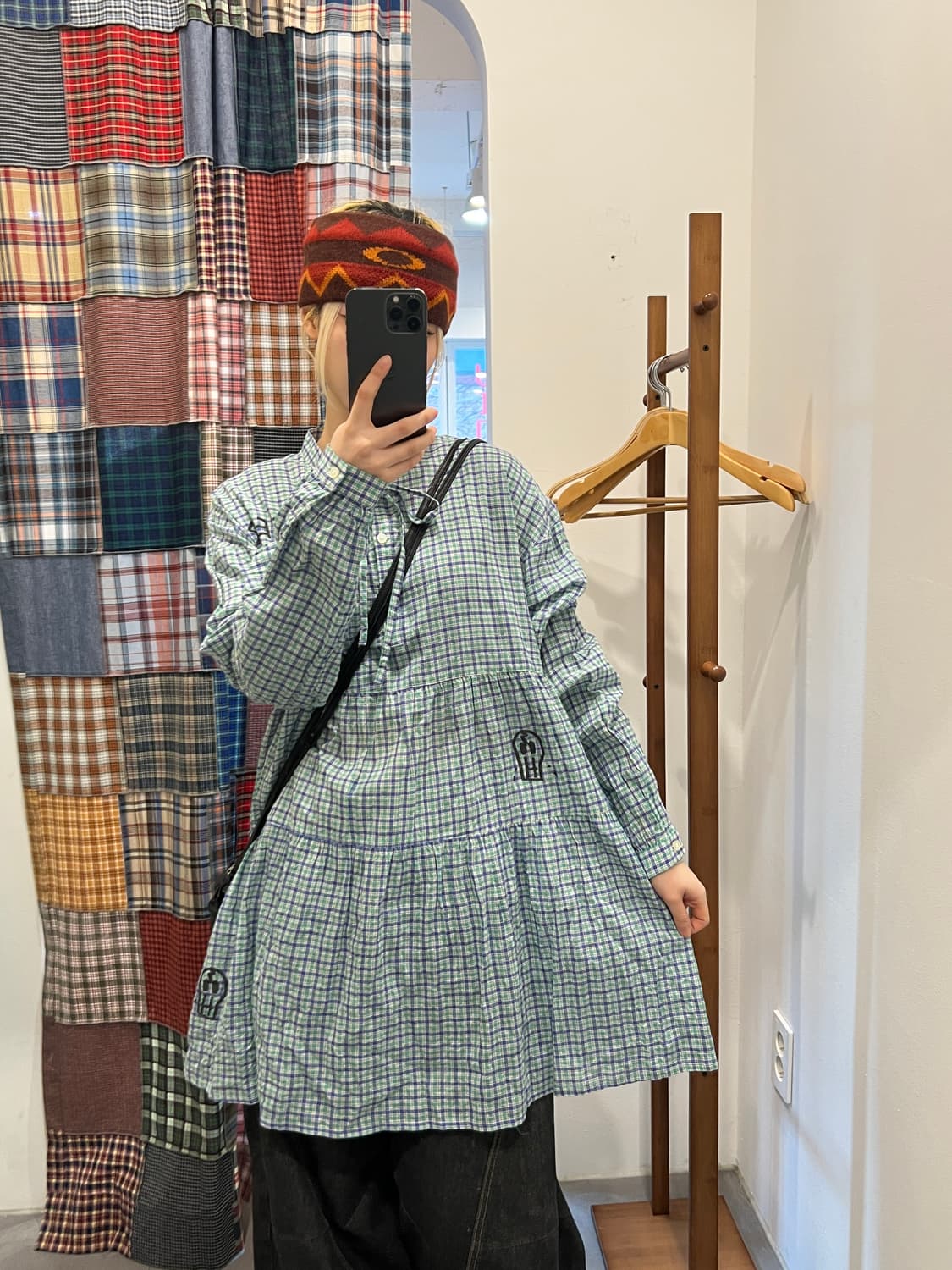 히스테릭글래머 스케치 민트 셔츠 드레스 상품이미지3