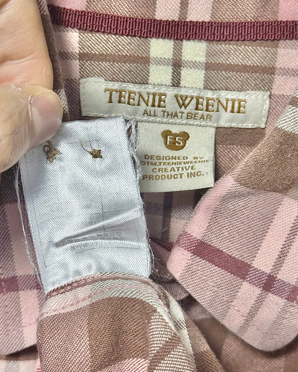 티니위니 딸기초코 버버리 타탄 체크 긴팔 셔츠 모리걸 갸루 너드 하구미 상품이미지7