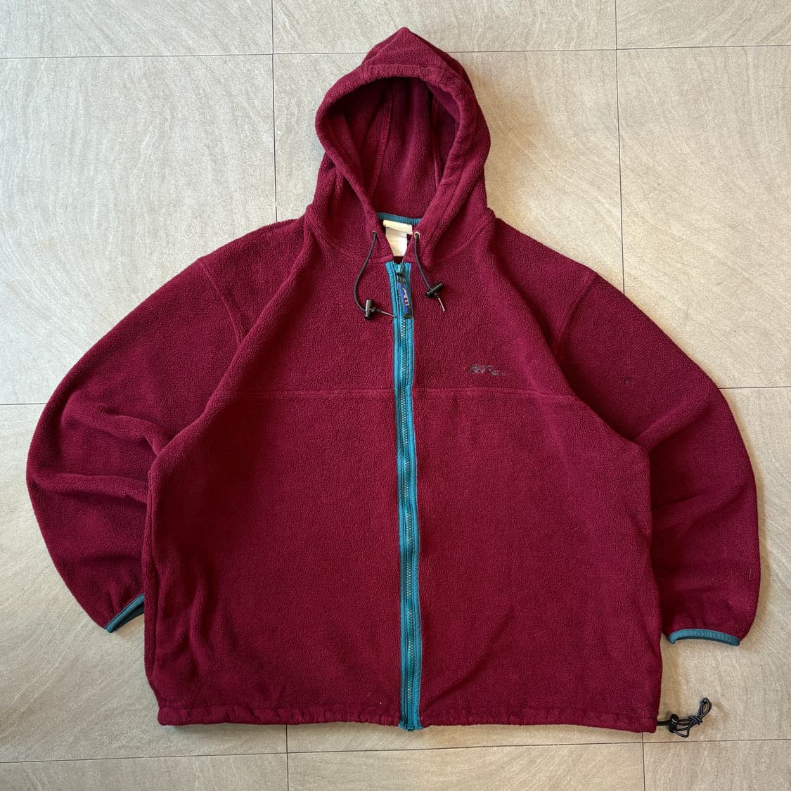 90s L.L.bean 90년대 생산 엘엘빈 플리스 스냅티 후드 티 상품이미지1