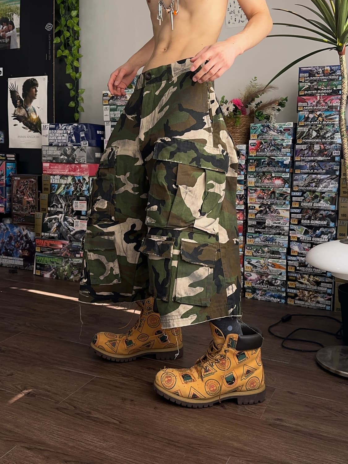 Nos Couleurs 카모플라쥬 버뮤다 카고 팬츠 상품이미지4